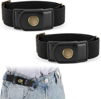 2 Pcs Men Side Belt 2 Loop No Buckle Elastic Belts without Buckle | Adjustable