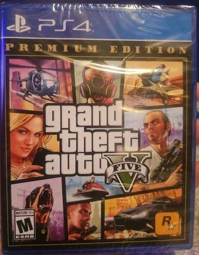 GRAND THEFT AUTO V PREMIUM ONLINE EDITION - PlayStation 4, Brand New