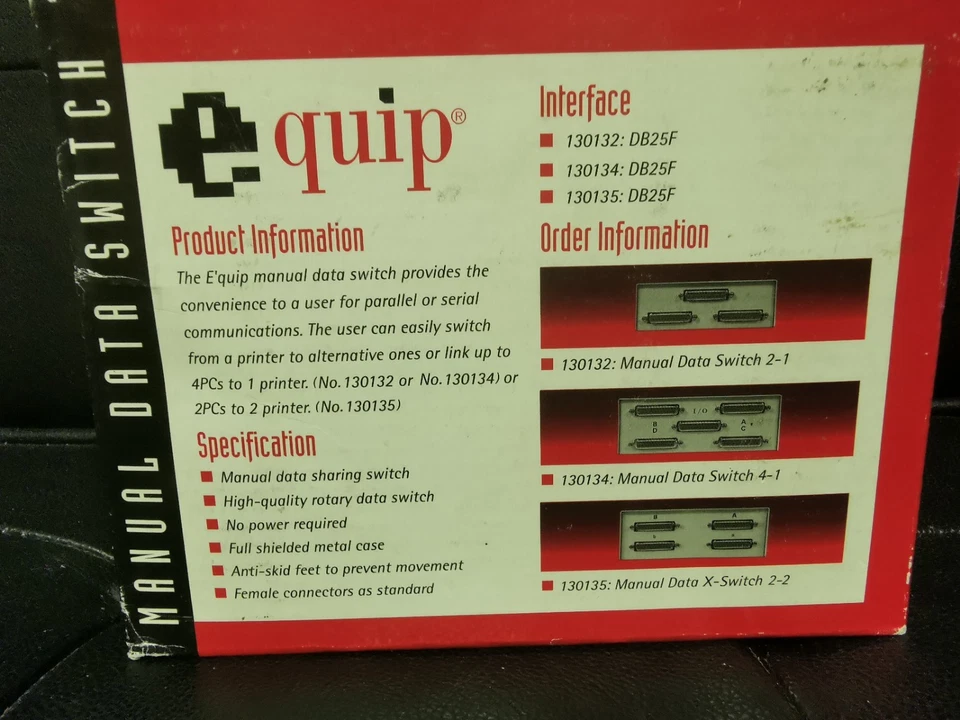 Retro Data 2-1 Switch Parallel Port 2 Geräte an einem PC, für Drucker, Modem... - Bild 3 von 3