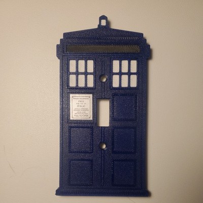 Doctor Who Tardis Light Switch Cover (3D printed)