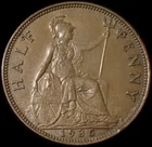 1935 George V Half Penny — photo from another recent sale