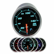 52mm 7 Color LED Car Oil Press Gauge Auto Oil Pressure Meter With Sensor CA A1