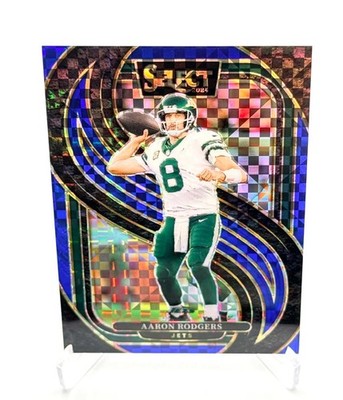 2024 Select Aaron Rodgers Premier Level Black & Blue Plaid Prizm  /175 Steelers