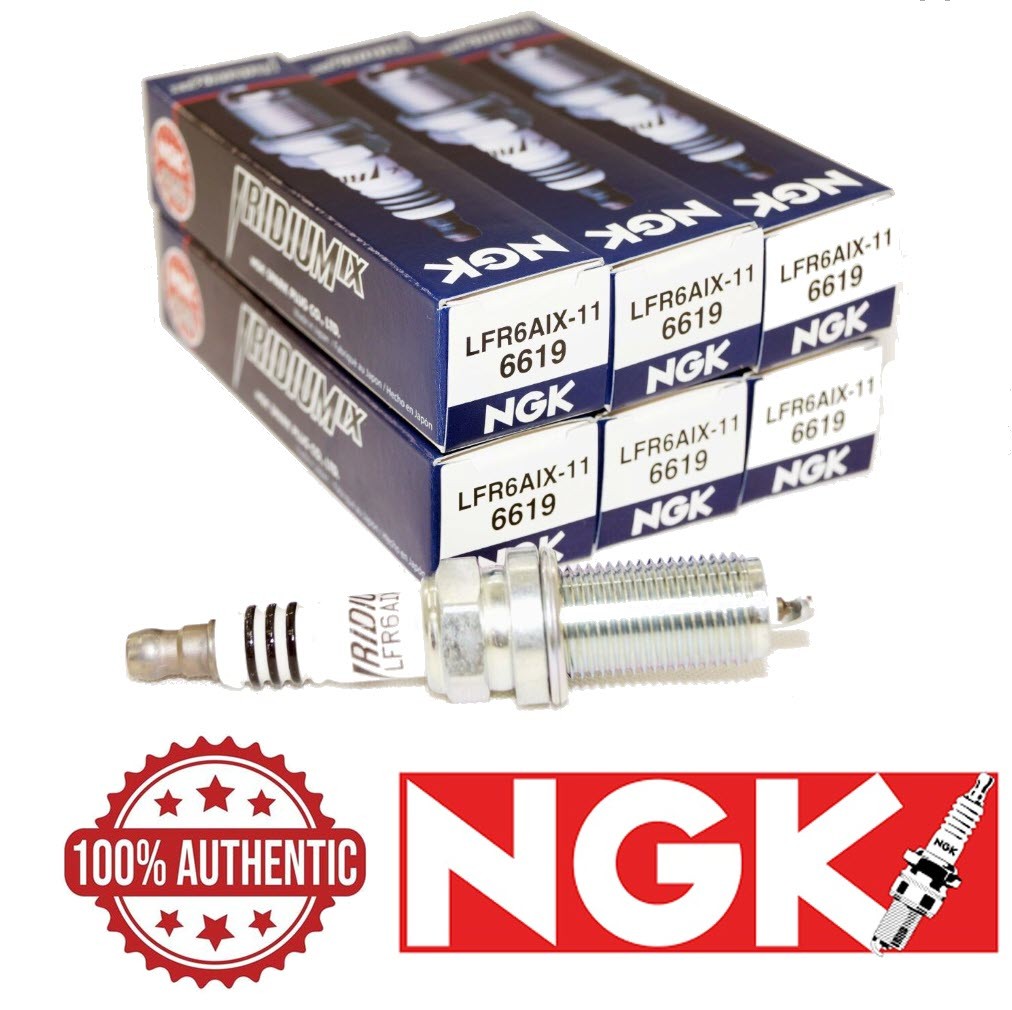 Set of 6 Genuine NGK 6619 Iridium IX Spark Plugs LFR6AIX11 for BMW Mercedes