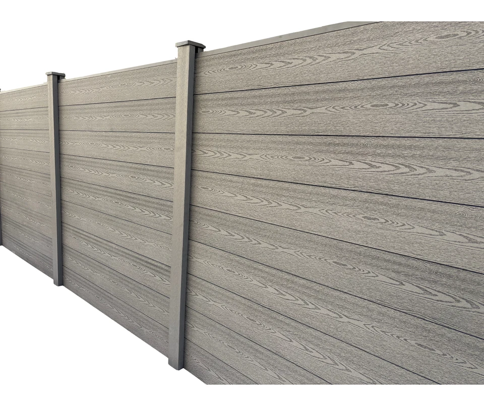 GreenYard WPC Sichtschutzzaun CORTEZA 8x Zaunelement + 9x Pfosten - 14,2m - Bild 3 von 4