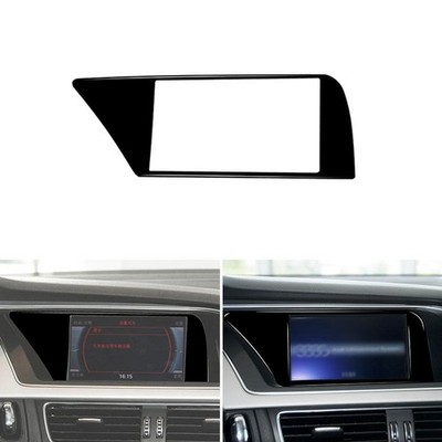 Black PVC Navigation Panel Warning Lamp Frame Trim Cover for Audi A4 B8 09-2016