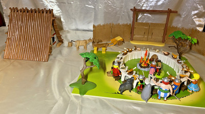 Playmobil 70931 Asterix Großes Dorffest mit OVP & seltener Promo-Bodenplatte TOP