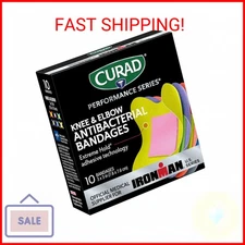 CURAD Performance Series IRONMAN Antibacterial Bandages, Extreme Hold Adhesive T