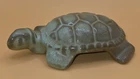 ~VINTAGE~"FRANKOMA"~ART~POTTERY~PRAIRIE~GREEN~"TURTLE"~FIGURINE~PAPWEIGHT~SIGNED
