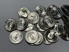 1941  BU WASHINGTON QUARTER PARTIAL ROLL / 28 COINS - SHARP ROLL / SOME  TONERS