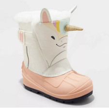 NWT Toddler Frankie Winter Boots Cat Jack Pink Unicorn Toddler 7 Faux Fur Twins