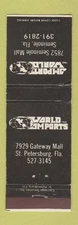Matchbook Cover - World Imports St Petersburg Seminole FL