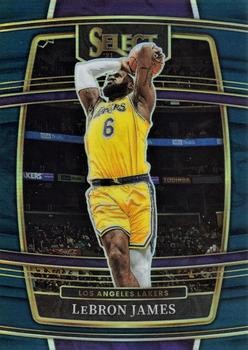 2021-22 Panini Select Blue Prizms #100 LeBron James - Los Angeles Lakers