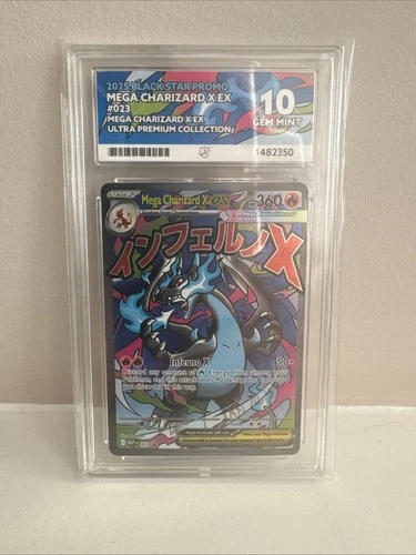 Mega Charizard x EX 023 Me: Mega Evolution Promo Holo English ACE 10 GEM MT