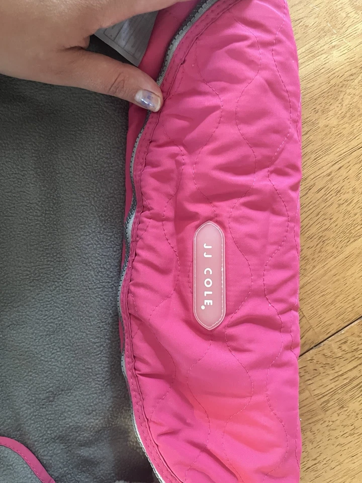 JJ Cole Rosa Paquete Me Asiento de Coche Coche Cochecito Cubierta Vellón Cremallera Alrededor Bebé Niña Foto 4 de 4