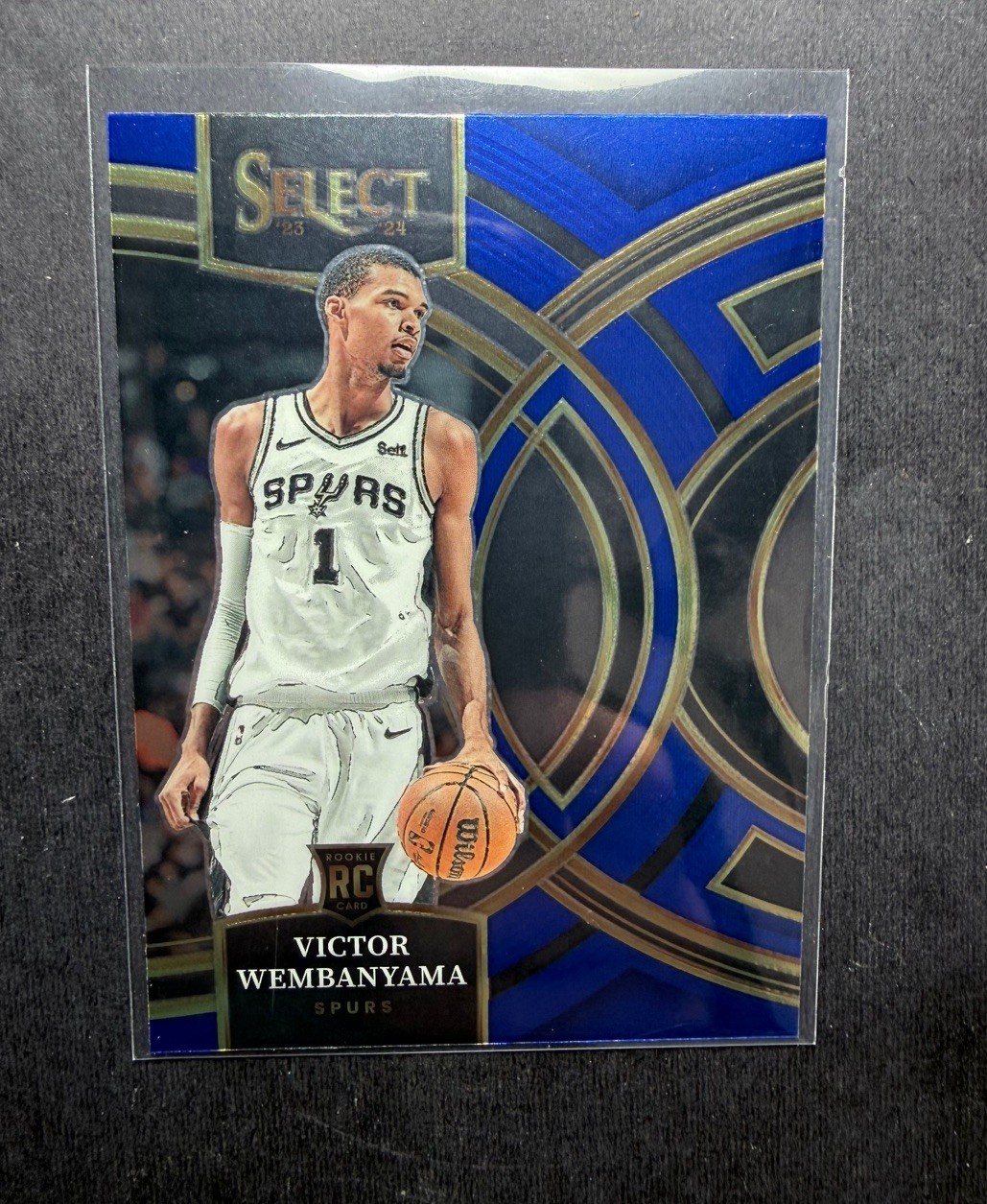 2023-24 Panini Select - Victor Wembanyama Blue (RC) Premier Level #121 Spurs