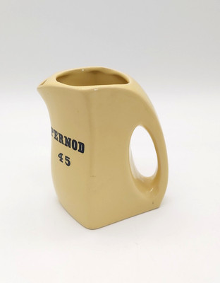 Pernod 45 Karaffe Kännchen mit Werbung gebraucht H 14 cm