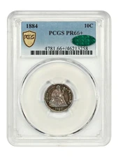 1884 10C PCGS/CAC PR66+ - Liberty Seated Dime