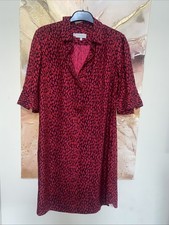 HOBBS Ladies red purple rich tones Tunic Dress Size 10 Excellent Condition