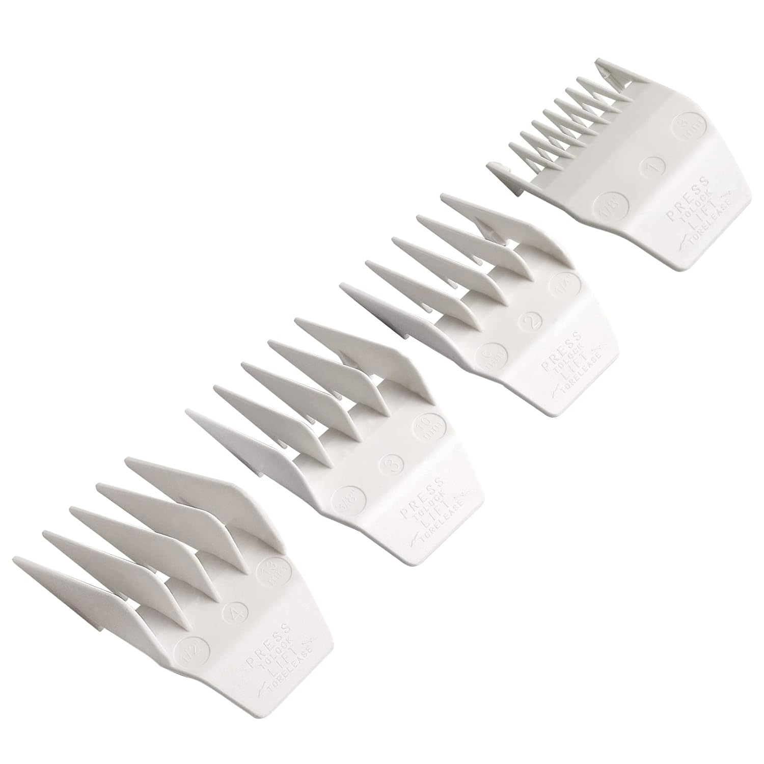 Professional Peanut Clipper Guards - 4-Piece Clipper Guides for Wahl Peanut, Tri