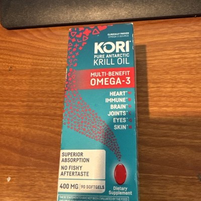 Pure Antarctic Krill Oil Multi-Benefit Omega-3 90 Softgels 400mg EXP 2027