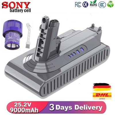 9000mAh V10 Ersatzakku für Dyson V10 25.2V Animal Absolute Motörhead Staubsauger