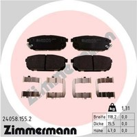 Zimmermann BremsbeläGe Bremsbelegsatz Hinten FüR KIA Sorento I