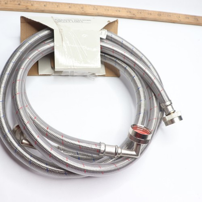 #ad #ad 2 Pk Universal Washing Machine Hose 90 Deg Elbow Stainless Steel 4#x27; 1004061091 $23.95
