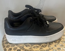Nike Air Force 1 Low Black Women Sz 9.0 Retro Black