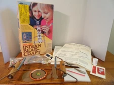 Vintage 1974 Walco Indian Beadcraft Complete Used Kit Loom Beads Jewelry Toy