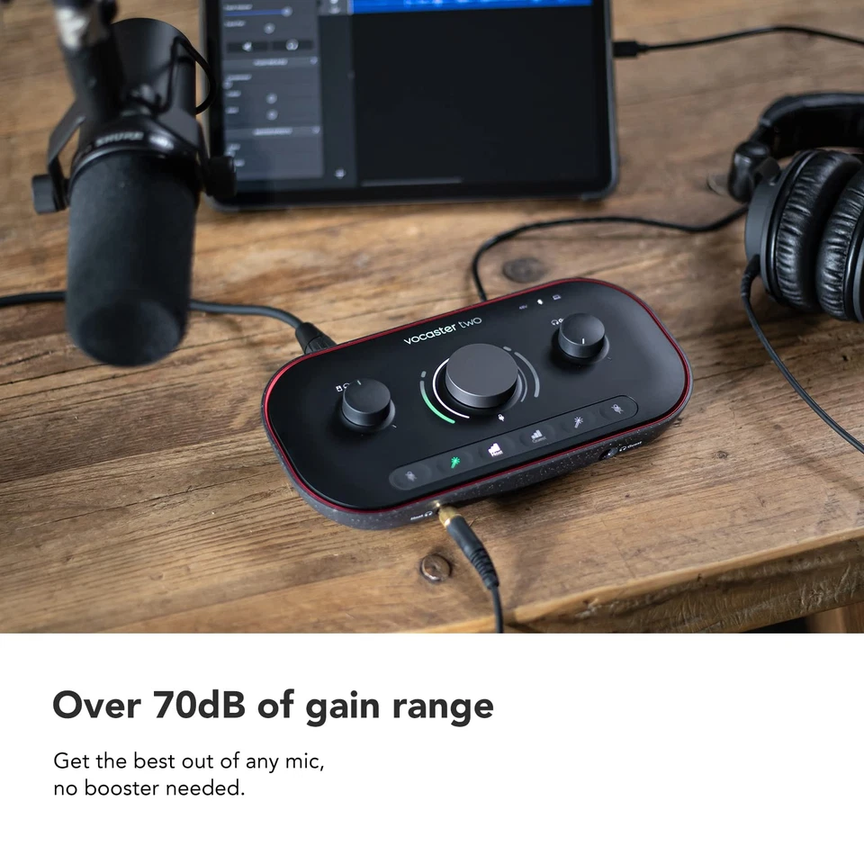 Vocaster Two Audio Interface Broadcast Quality Sound Auto Gain Bluetooth Conn... - Image 3 of 4