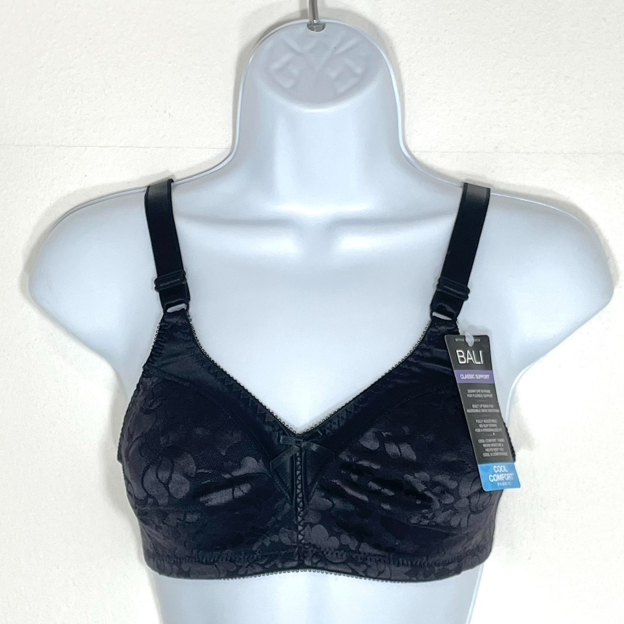 NWT Bali Women's 34B Double Support Spa Closure Comfort-U Wireless Bra DF3372