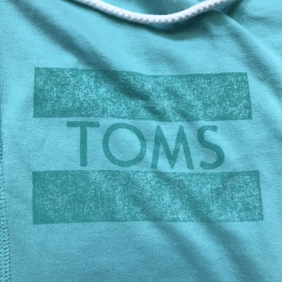 Sudadera con Capucha TOMS Target Colab Cremallera Completa - Para Mujer Talla Mediana Azul Aqua Verde Foto 2 de 4