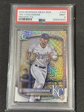 2025 BOWMAN #BCP-103 JAC CAGLIANONE CHROME PROSPECTS MEGA BOX REFRACTOR PSA 9