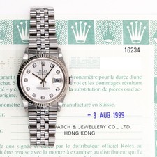 Rolex 16234G Datejust 36mm Steel and White Gold