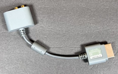 Microsoft Xbox 360 Audio Adapter RCA Optical Digital Sound Original OEM Grey