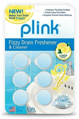Plink Fizzy Drain Cleaner, Freshener, Deodorizer and Clog Preventer 6 Treatments