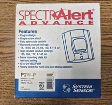 SpectrAlert Advance Horn/Strobe P2W-P  White - New in box