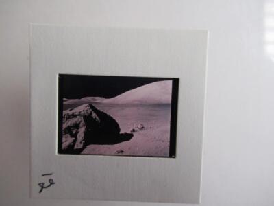 Astronomisches 35mm Zelluloid Dia Apollo 17 Ansicht eines geparkten Mondrovers