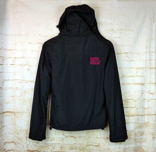 Superdry Chaqueta Mujer S Negro Arctic Wind Cheater Forro Polar Cremalleras Gorpcore - Imagen 4 de 16