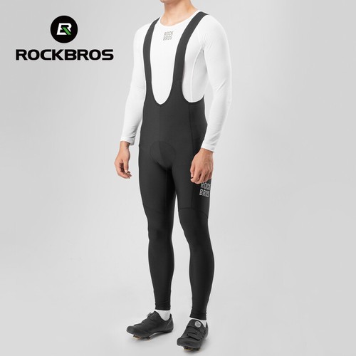 ROCKBROS Men's Cycling Bib Pants Padded Shockproof Bicycle Tights Compression - Picture 3 of 22