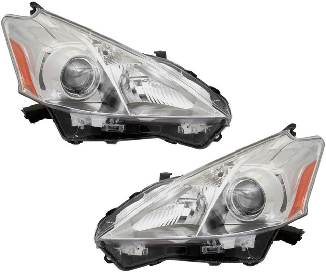 Halogen Headlights Headlamps New Pair Set for 2012 2013 2014 Toyota