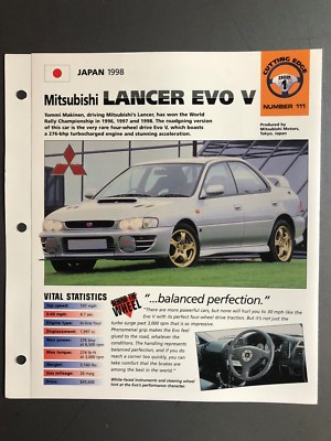 アクセサリー Lancer Evo. V official hardcover catalog 1998 Mitsubishi Lancer EVO V IMP 