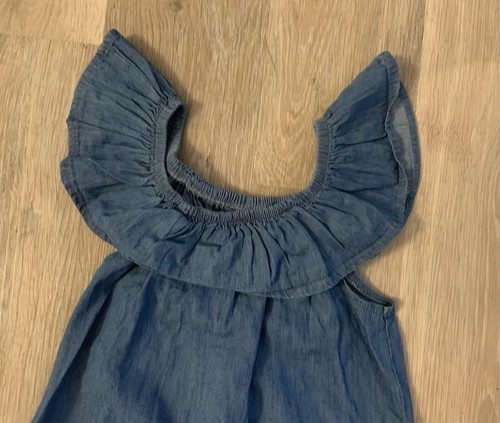 Sweet Butterfly Girl’s Size L(14-16) Chambray Two Piece Peasant Style Skirt Set - Picture 3 of 7