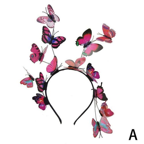 Fairy Butterfly Hair Head Band Headband Garland Prop Women Hoop Girl Lady - Picture 13 of 18