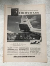 1957 Aircraft Advert LOCKHEED PROPJET AIRFREIGHTER HERCULES CARGO CARRIER