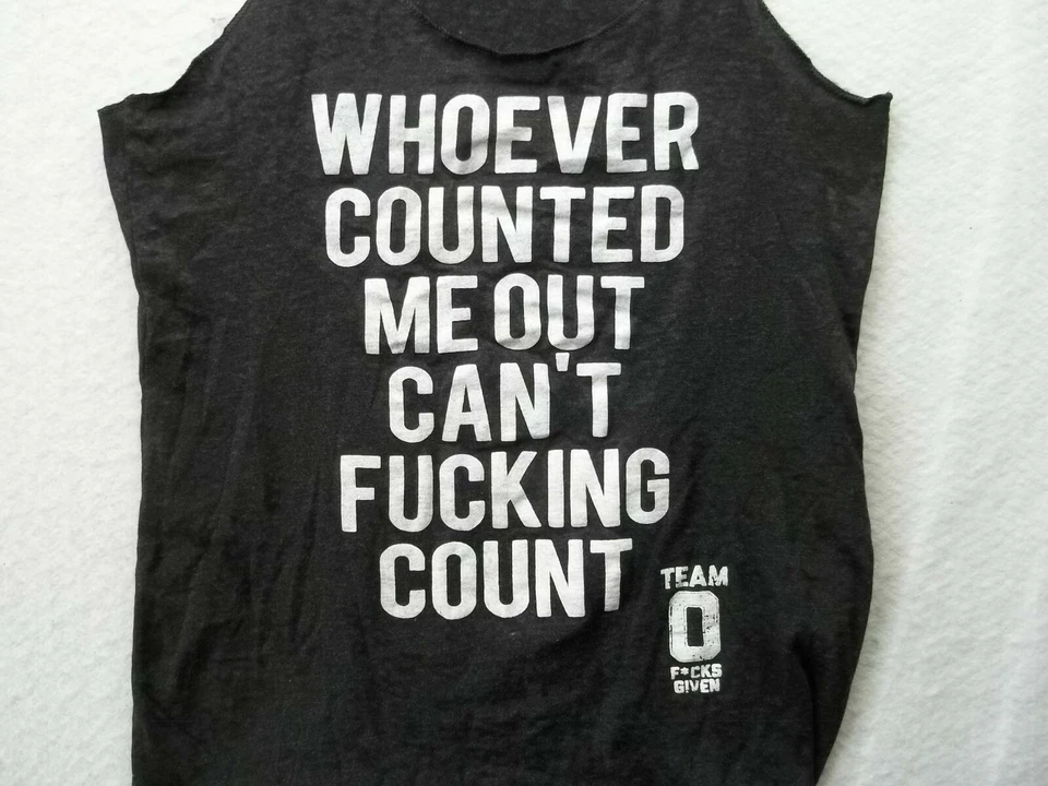 Womens Next Level " Whoever counted me out cant f...Count" Tank Top Size M Black - Image 4 of 4
