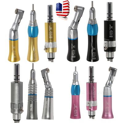 Low Speed Contra Angle Handpiece Straight 1:1 4Hole E-type Motor 4CL Dental