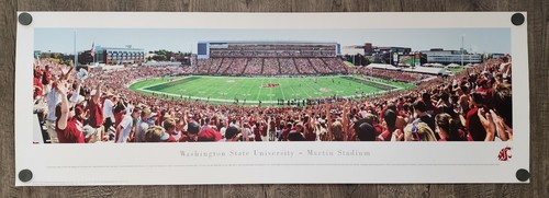 Washington State Cougars Martin Stadium Panorama Poster Print 40”x13” Pettit - Picture 4 of 13