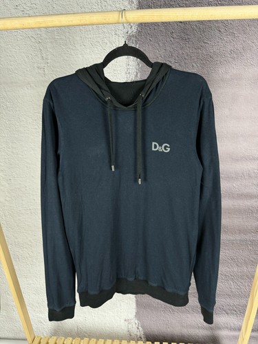 Dolce & Gabbana reversible black/navy hoodie embroidery logo